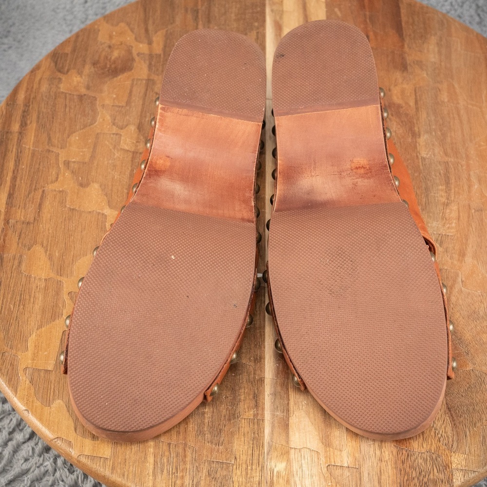 KELSI DAGGER BROOKLYN Sprinter Brown Leather Slide Sandal Size 7.5 - Picture 6 of 6